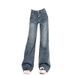 Ladies Jeans Flare Trousers Leisure Slimming Vintage Inspired Autumn High Waist Bell Women's Pants Flared Jeans Jeans Y2k_ecoleips.com