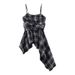 Retro Yellow Plaid Bowknot Camisole For Women, New Summer Sweet Style With Irregular Hem, Dopamine Top_ecoleips.com