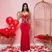 Women's Clothing New Sexy Suspender V Neck Long Skirt Slim Hot Diamond Hip Dress_ecoleips.com