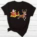 European And American Cross-border Foreign Trade Women's Clothing Christmas-themed Round-neck Printed Short-sleeve_ecoleips.com