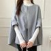Japanese-Korean Style Plaid Wool-Like Coat – Oversized Open Front Tweed Jacket (Mid-Length, Button Closure, Unisex)_ecoleips.com