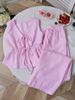 Women's Summer Solid & Striped Outfit Set - Sleeveless Tie-Front Top & Wide-Leg Pants Casual Two-Piece_ecoleips.com