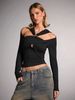 2026 Fashion Women's Streety Bossy Style T-Shirt - Spring/Summer Sleeveless Slim-Fitting Elegant Top_ecoleips.com