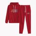 Women's European American Style Letter Print Hooded Casual Sweatshirt Tracksuit Fleece Lined Thickened Comfortable Fit_ecoleips.com