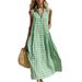 Summer Style Women's Dress Loose Comfortable Sleeveless Plaid Pattern_ecoleips.com
