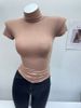 Women's Slim Fit High Neck T-Shirt Cloud Soft Stretchy Top for Autumn Winter Inner Layer Flattering Thin_ecoleips.com