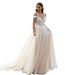 Women's Clothing Off The Shoulder Wedding Dress Slim Fitting Mermaid Style Simple A Line Girl Style Soft Tulle Travel Photography Small Train_ecoleips.com