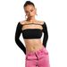 Voya 2026 Spring/Summer New Foreign Trade Women's Clothing European And American Sexy Style T-Shirt Ultra-Short_ecoleips.com