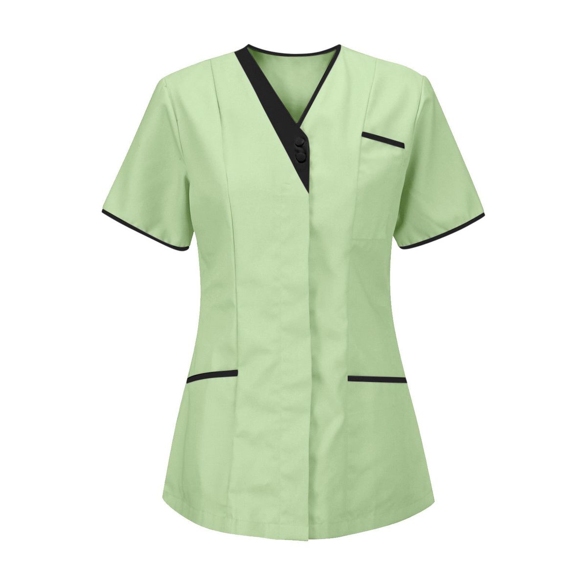 Beauty Salon Work Clothes Doctor Short Sleeve Tops V Neck Nurse Clothes Female Nursing Technician Clothes_ecoleips.com