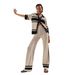 Women's Clothing Summer New Women's Clothing Fashion Hollow Striped Shirt Trousers Suit Knitted Two Piece Suit_ecoleips.com