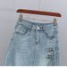 New Mid-Length Slimming Side Slit Denim 2025 Summer Thin High-Waisted Half Skirt_ecoleips.com