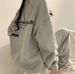 Korean Style Women's Oversized Fleece Lined Hoodies plus Size Loose Trendy American Style Spring Autumn Winter Goddess Sweatshirts_ecoleips.com