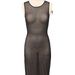 Women's Long Swimsuit Cover Up Beach Dress European American Style Solid Color Mesh Semi Sheer Bikini Beachwear_ecoleips.com