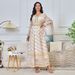 Verve MT203 New Muslim Robe With Embroidery V-neck Large Swing Dress Elegant Gown_ecoleips.com