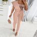 Women Fashionable patchwork single shoulder sequin party jumpsuit_ecoleips.com