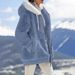 Trendy Oversized Fleece Hooded Jacket For Women - Winter Warm Zip-Up Coat With Pockets (S-5XL, Multiple Colors)_ecoleips.com