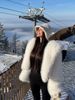 Elegant Faux Fur Coat With Detachable Collar – Classic Notch Lapel & Deep Pockets (White/Beige/Black/Dark Brown) – Timeless Outerwear For Work_ecoleips.com