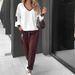 Trendy Color-Block Hoodie & Jogger Set – Oversized Streetwear Loungewear For Women (White, S-3XL)_ecoleips.com