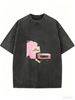 Women's Y2K Cassette Tape Print T-shirt, Featuring A Retro Cassette Tape Print Patchwork Design, A Casual Street Style Short-sleeved Top._ecoleips.com