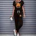 Women's Clothing Color Block Trim Casual Suit American Style Simple Loose Fit Short Sleeve Spring Summer Autumn New_ecoleips.com