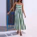 Women's Sexy Square Collar Sling Long Dress Spring Fashion Striped Print A-Line Party Dress Summer Sleeveless Loose Boho Dresses_ecoleips.com