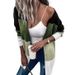 Autumn And Winter Design Mid-Length Knitted Cardigan Contrast Patchwork Sweater Jacket_ecoleips.com