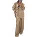 2025 Autumn Winter New Women's Fashion Elegant Long Sleeve Jacket Casual Wide Leg Pants Suit Set_ecoleips.com
