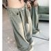 American Retro Women's Jeans, New Spring-summer Style, Distressed With Tie-up Design, Ins-style, Washed, Slimming,_ecoleips.com