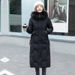 Knee-Length Faux Fur-Trimmed Puffer Coat – Women’s Letter-Printed Quilted Jacket(L-4XL, Khaki/Red/Grey/Black/Cream)_ecoleips.com
