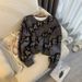 Oversized Letter Print Cropped Sweatshirt – Retro Slouchy Long Sleeve Pullover For Women | Relaxed Fit (S-Xl)_ecoleips.com