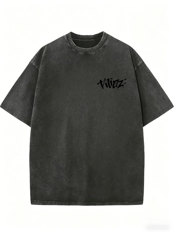 Women's Comfortable Washed T-Shirt, Relaxed Silhouette Daily Wear Top_ecoleips.com