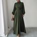 Diyun European And American Simple Elegant High-end Long-sleeved Long Dress Women's Clothing 2025 Autumn/Winter_ecoleips.com