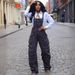 Women's Clothing Loose Denim Suspenders Fashion Multi Pocket Jumpsuit_ecoleips.com