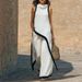 Women's Fashion Set Style Hooded Vest And Trousers Color Blocking Irregular Design New_ecoleips.com
