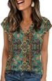 Rapbin Womens V Neck Tops Short Sleeve Cap Sleeve Blouses Dressy Casual Basic Tees Summer Spring Outfits_ecoleips.com