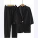 In Stock European And American New Women's Autumn Commuter Suit Cotton Linen Jacket With Pockets Loose Fashion Casual_ecoleips.com