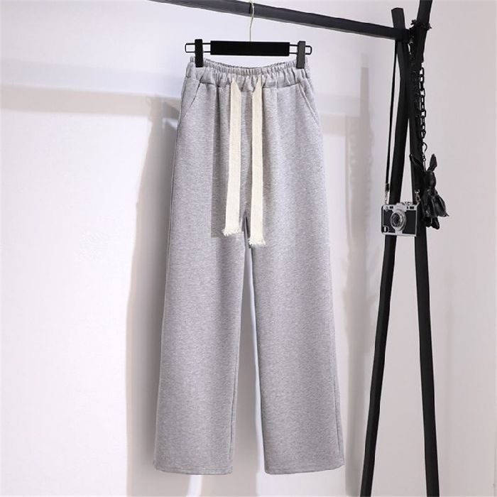 Preppy Style Polo Collar Set – Embroidered Bow Hoodie With Wide-Leg Drawstring Pants (S-3XL, 8 Color Combos, Japanese Schoolgirl Aesthetic)_ecoleips.com