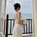 New Early Spring Summer Slimming Medium-length Tank Top Black Dress Original Size Sleeveless Patterned Dress_ecoleips.com