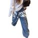 Y2K Retro Wide-Leg Jeans For Women – American Letter Print & Loose Fit (S-4XL, Bluish)_ecoleips.com