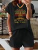Women’s 2 Piece Outfit Set – Oversized Graphic T-Shirt And Biker Shorts Matching Set, Casual Summer Lounge Tracksuit For Daily Wear-323_ecoleips.com