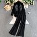 Women's French Style Rhinestone Embellished Two Piece Set Long Sleeved Sun Protective Shirt Casual Loose Wide Leg Pants_ecoleips.com