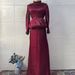 Vintage-Inspired Long Sleeve A-Line Dress With Puff Sleeves - Elegant & Sweet Floral Print For Women_ecoleips.com