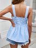 Women's Plaid Camisole With Adjustable Shoulder Straps Featuring Snap Closures At The Back._ecoleips.com