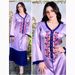 Modest Abaya Dress Women's Clothing Ethnic Embroidered Patchwork Maxi Dress With Color Blocking & Pleated Skirt – Elegant Bohemian Long Sleeve Gown_ecoleips.com