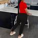 Women's Fashion Set European American Style T-Shirt Trousers Short Sleeved Clothing_ecoleips.com