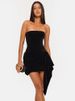 Mozision Off-shoulder Strapless Sexy Mini Dress Women Gown Elegant Sleeveless Backless Draped Ruched Skinny Club Party Dresses_ecoleips.com