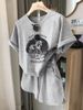 Women's Clothing Korean Style Women's Short Sleeve & Shorts Set - Loose Fit Youthful Casual Two-Piece Outfit_ecoleips.com
