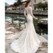 Women's Clothing New Bride Main Wedding Dress Small Tail Lace Long Sleeve Backless Forest Retro Wedding Dress_ecoleips.com