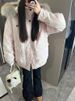 girl Pink Korean Style Loose Slimming Workwear Cotton Jacket For Women 2025 Winter New Design Couple Thickened Parka_ecoleips.com