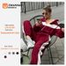 Women's Ou Manman Polar Fleece Two Piece Set Solid Color Lapel Zipper Long Sleeve Fashion Trousers Suit For Autumn Winter_ecoleips.com